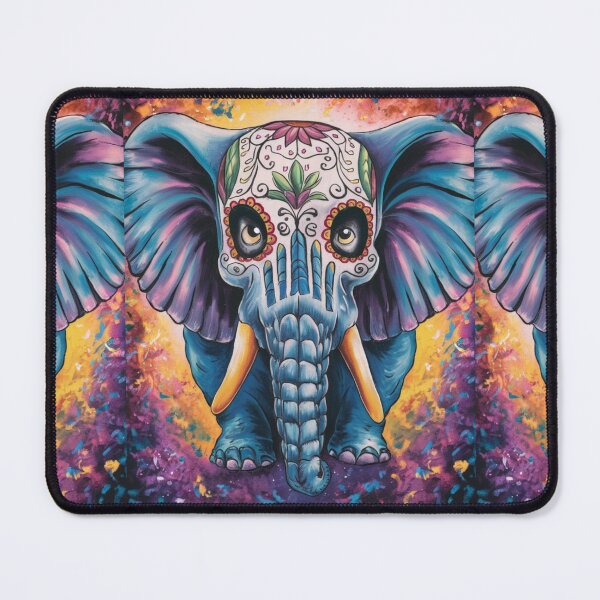 Item preview, Elephant Portrait. sugar skull day, day of the dead, calavera, mexican skull, colorful skull, candy skull designed and sold by ElephantVibes.