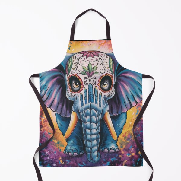 Item preview, Elephant Portrait. sugar skull day, day of the dead, calavera, mexican skull, colorful skull, candy skull designed and sold by ElephantVibes.