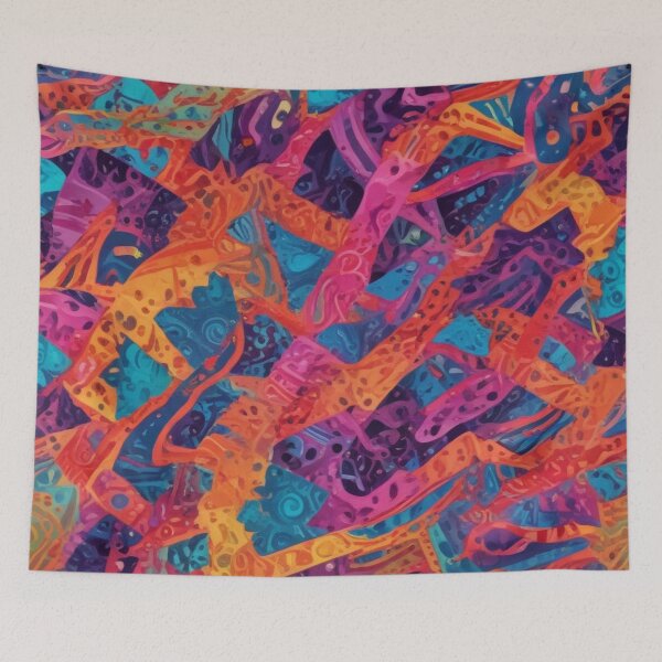 Item preview, Euphoria dreamlike psychedelic trippy pattern print design  designed and sold by Anshu3813.