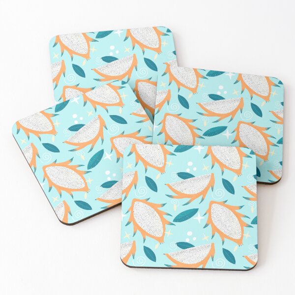 Item preview, Yellow, teal and turquoise dragon fruits designed and sold by Home Cyn Home.