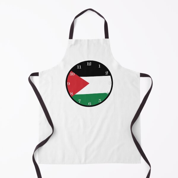 Item preview, Palestinian flag wall clock designed and sold by Numbers-Art.
