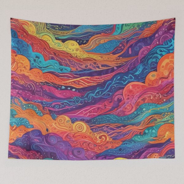 Item preview, Euphoria dreamlike psychedelic trippy pattern print design  designed and sold by Anshu3813.