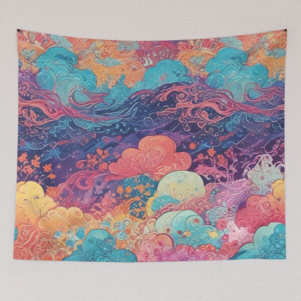 Item preview, Euphoria dreamlike psychedelic trippy pattern print design  designed and sold by Anshu3813.