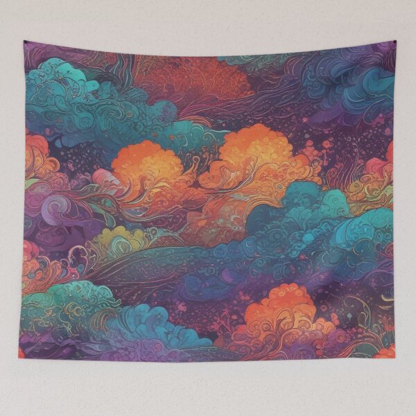 Item preview, Euphoria dreamlike psychedelic trippy pattern print design  designed and sold by Anshu3813.
