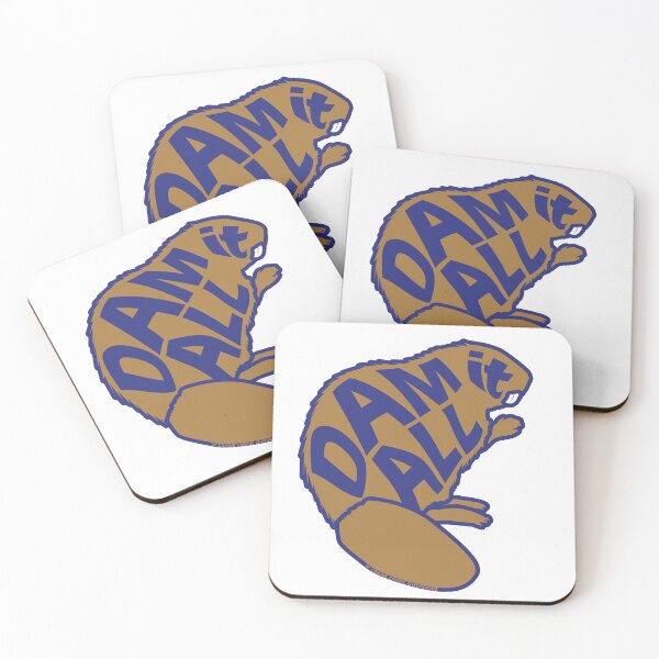 Item preview, Benevolent Beaver...Dam it All, Brown and Navy designed and sold by CraneCreek.