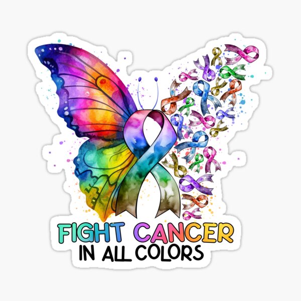 Aperçu de l'œuvre Combattez le cancer de toutes les couleurs créée et vendue par pnkpopcorn.