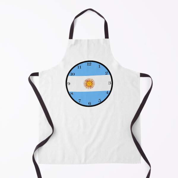 Item preview, Argentinian flag wall clock designed and sold by Numbers-Art.
