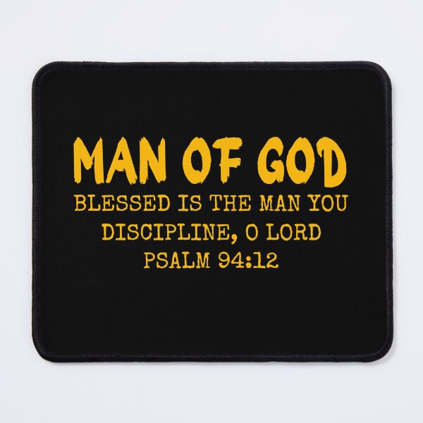 Item preview, Man of God, Psalm: 94: 12, yellow design.  designed and sold by MoriaStore.