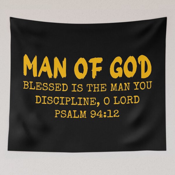 Item preview, Man of God, Psalm: 94: 12, yellow design.  designed and sold by MoriaStore.