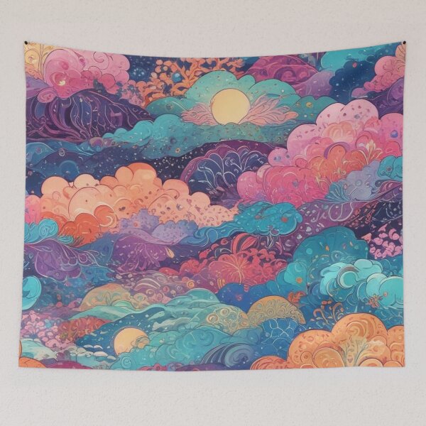 Item preview, Euphoria dreamlike psychedelic trippy pattern print design designed and sold by Anshu3813.