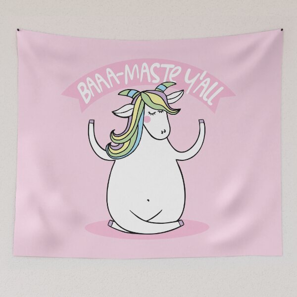 Item preview, "Goat Yoga: Baaamaste Meditation Pose with Funny Animal Twist - Modern Fitness for Goat Lovers, For Yoga Teacher and Instructor" designed and sold by artworkathome.