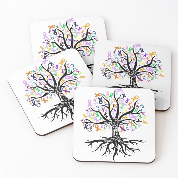Item preview,  Fight cancer in all colors tree designed and sold by pnkpopcorn.