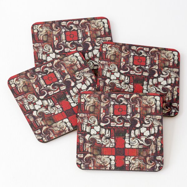 Item preview, Vibrant Red Black Pattern designed and sold by Natalie Holland.