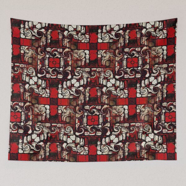 Item preview, Vibrant Red Black Pattern designed and sold by Natalie Holland.
