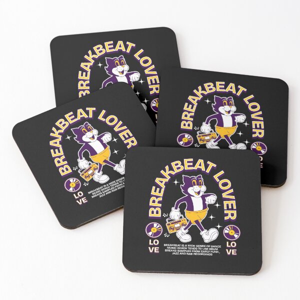 Item preview, BREAKBEAT  - Lover Cat Retro Mascot (purple/gold)  designed and sold by Discothreadz.