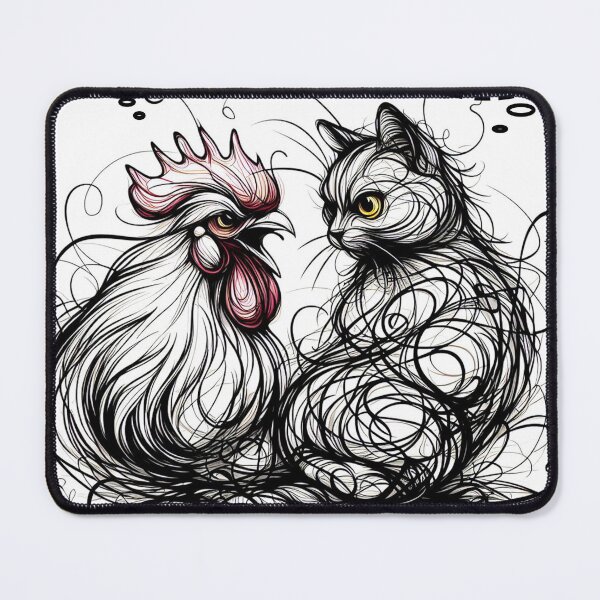 Item preview, Angry Chicken and Pussy cat designed and sold by rich4Design.