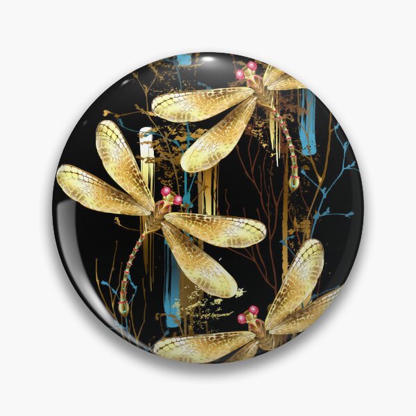 Item preview, Three golden dragonflies designed and sold by Blackmoon9.