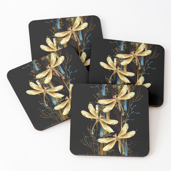 Item preview, Three golden dragonflies designed and sold by Blackmoon9.