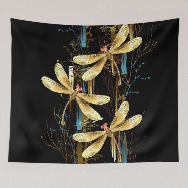 Item preview, Three golden dragonflies designed and sold by Blackmoon9.