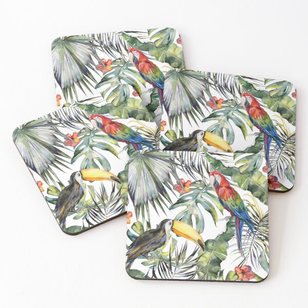 TROPICAL JUNGLE Coasters (Set of 4)