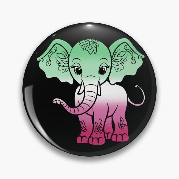 Item preview, Cute Elephant Abrosexual Pride Flag, Kawaii Elephant Abrosexual Design  designed and sold by Travelslightly.