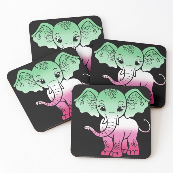 Item preview, Cute Elephant Abrosexual Pride Flag, Kawaii Elephant Abrosexual Design  designed and sold by Travelslightly.