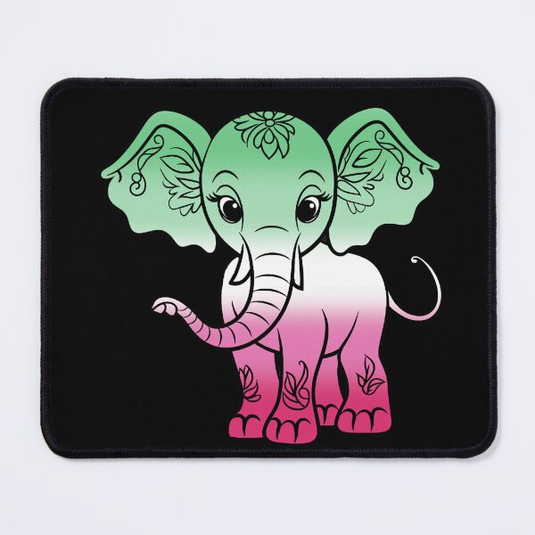 Item preview, Cute Elephant Abrosexual Pride Flag, Kawaii Elephant Abrosexual Design  designed and sold by Travelslightly.