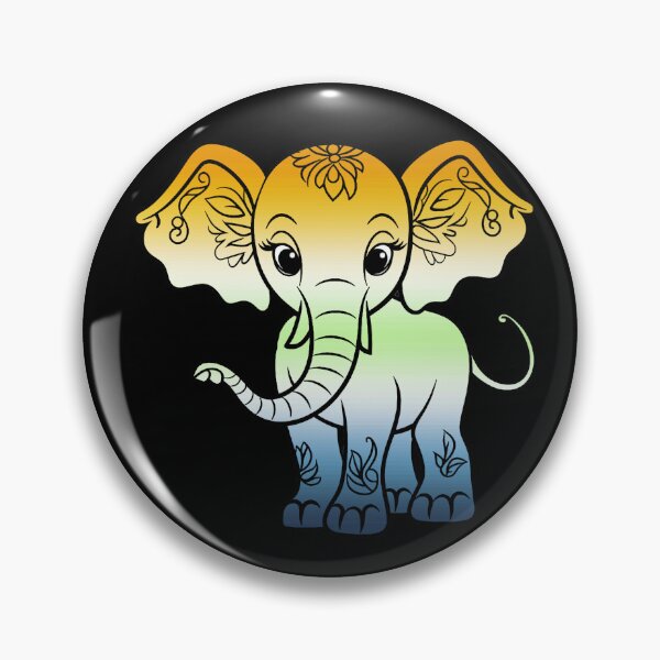 Item preview, Cute Elephant AroAce Agender Pride Flag, Kawaii Elephant AroAce Agender Design  designed and sold by Travelslightly.