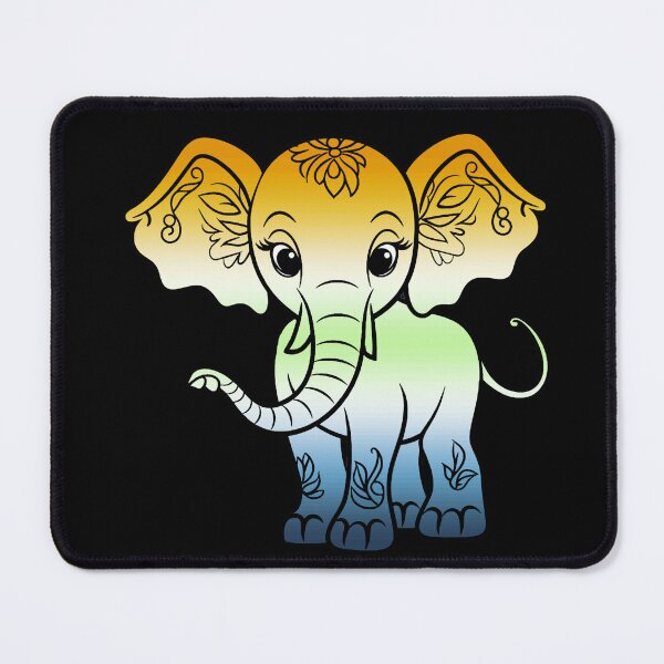 Item preview, Cute Elephant AroAce Agender Pride Flag, Kawaii Elephant AroAce Agender Design designed and sold by Travelslightly.