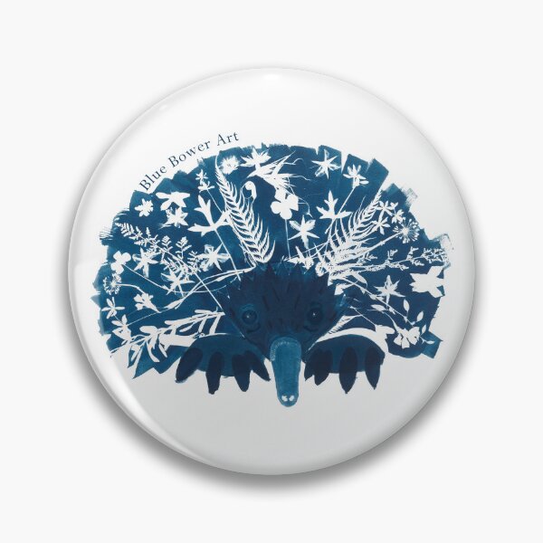 Item preview, Echidna Animal Cyanotype Art designed and sold by Blue Bower Art.