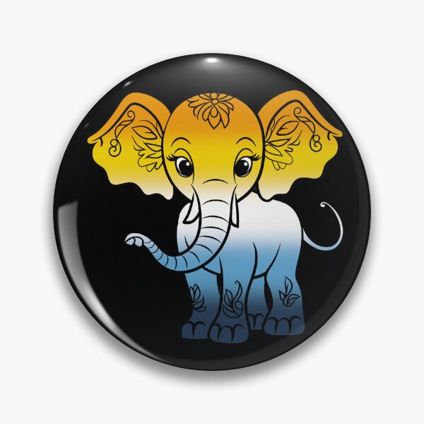 Item preview, Cute Elephant AroAce Pride Flag, Kawaii Elephant AroAce Design  designed and sold by Travelslightly.