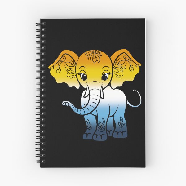 Item preview, Cute Elephant AroAce Pride Flag, Kawaii Elephant AroAce Design  designed and sold by Travelslightly.