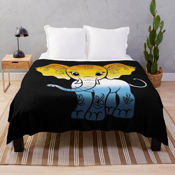 Item preview, Cute Elephant AroAce Pride Flag, Kawaii Elephant AroAce Design  designed and sold by Travelslightly.