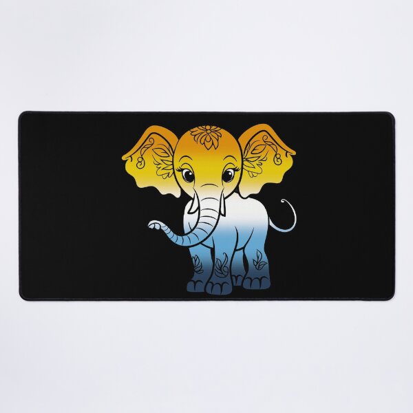 Item preview, Cute Elephant AroAce Pride Flag, Kawaii Elephant AroAce Design  designed and sold by Travelslightly.