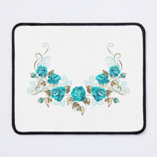 Item preview, Symmetrical garland with turquoise roses designed and sold by Blackmoon9.