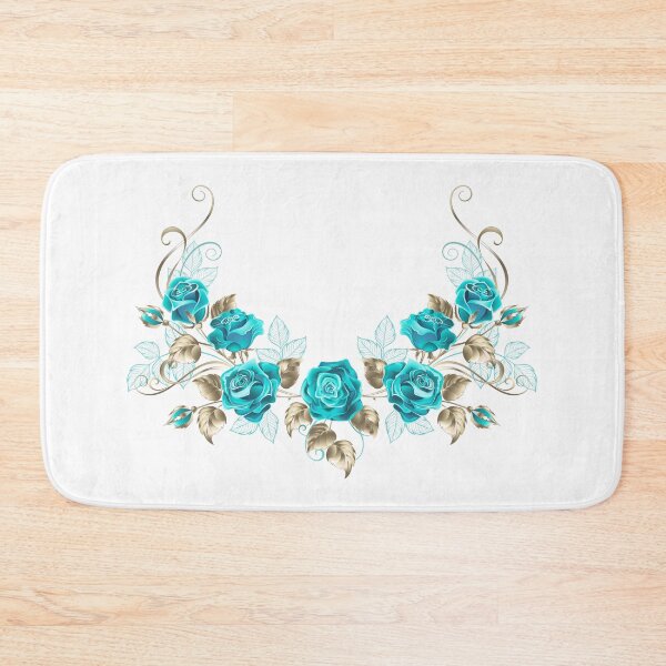 Item preview, Symmetrical garland with turquoise roses designed and sold by Blackmoon9.