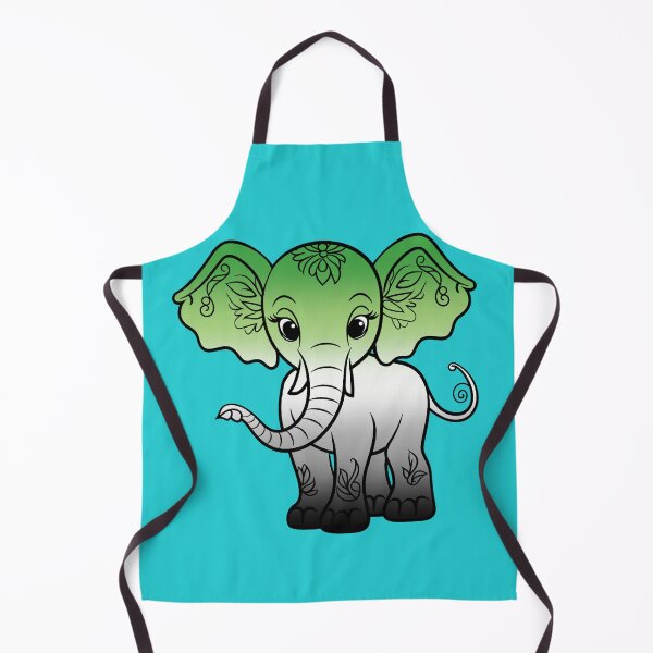 Item preview, Cute Elephant Aromantic Pride Flag, Kawaii Elephant Aromantic Design  designed and sold by Travelslightly.