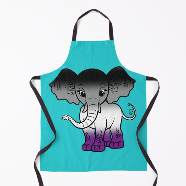 Item preview, Cute Elephant Asexual Pride Flag, Kawaii Elephant Ace Design  designed and sold by Travelslightly.