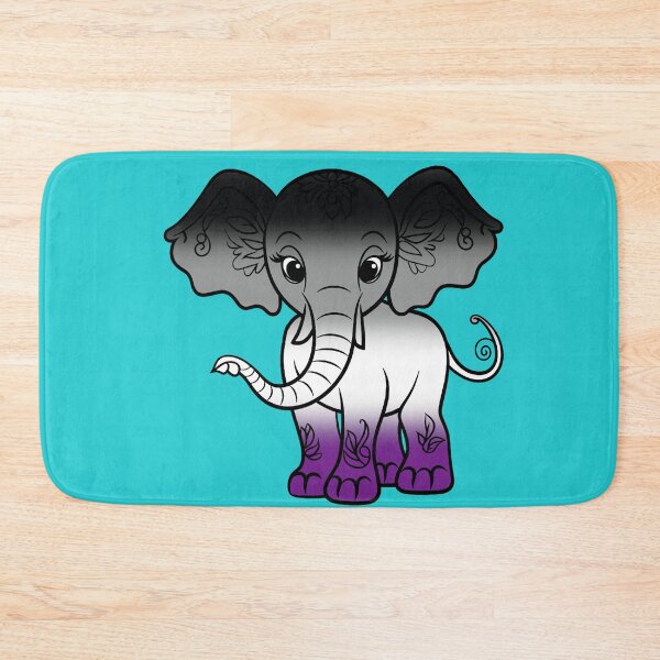 Item preview, Cute Elephant Asexual Pride Flag, Kawaii Elephant Ace Design  designed and sold by Travelslightly.
