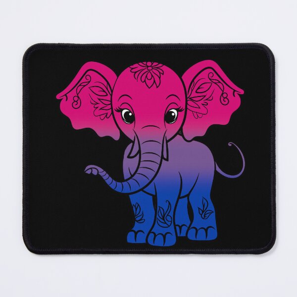 Item preview, Cute Elephant Bisexual Pride Flag, Kawaii Elephant Bi Design  designed and sold by Travelslightly.