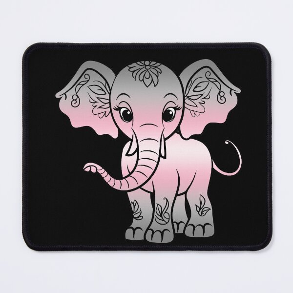 Item preview, Cute Elephant Demigirl Pride Flag, Kawaii Elephant Demi Design designed and sold by Travelslightly.