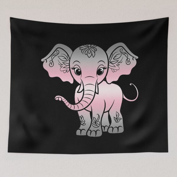 Item preview, Cute Elephant Demigirl Pride Flag, Kawaii Elephant Demi Design  designed and sold by Travelslightly.