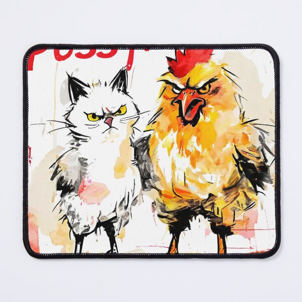 Item preview, Chicken vs Pussy "Cat" Funny designed and sold by rich4Design.