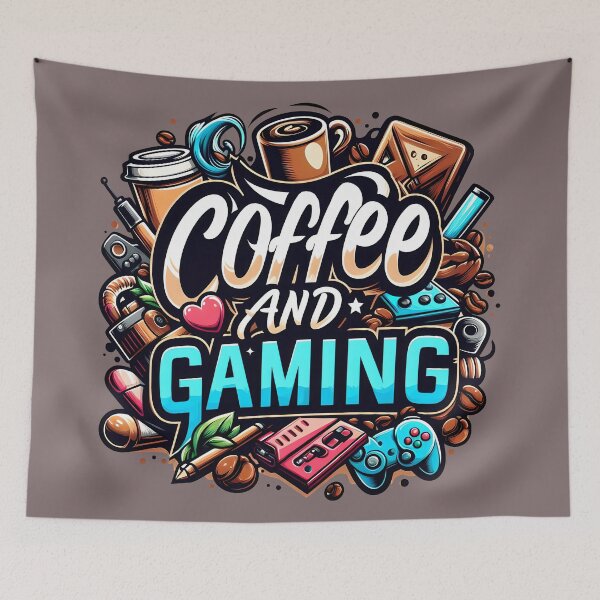 Item preview, coffee and Gaming, typography designed and sold by maxmaj.