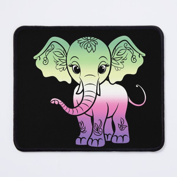 Item preview, Cute Elephant Genderfae Pride Flag, Kawaii Elephant Genderdoe Design, fae faer genderfaunet designed and sold by Travelslightly.