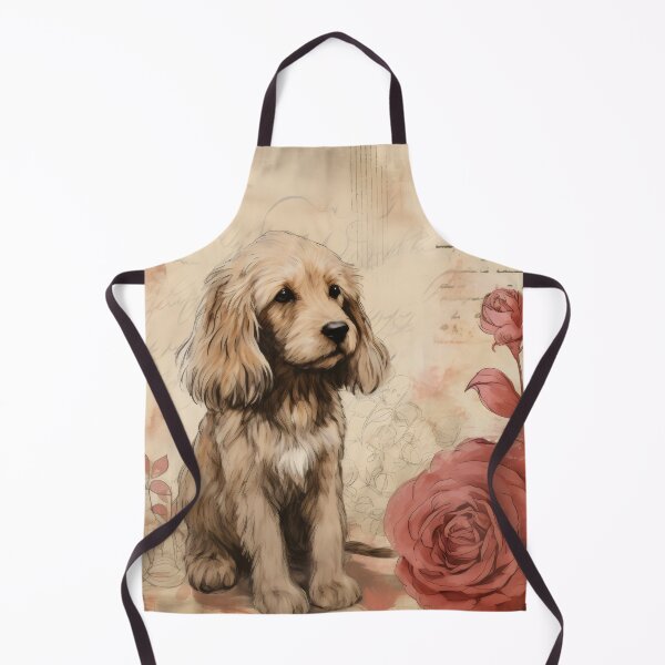 Item preview, Cute brown Dog and roses designed and sold by CircusValley.