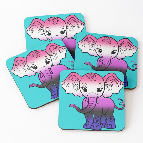 Item preview, Cute Elephant Genderfluid Pride Flag, Kawaii Elephant Genderfluid Design  designed and sold by Travelslightly.