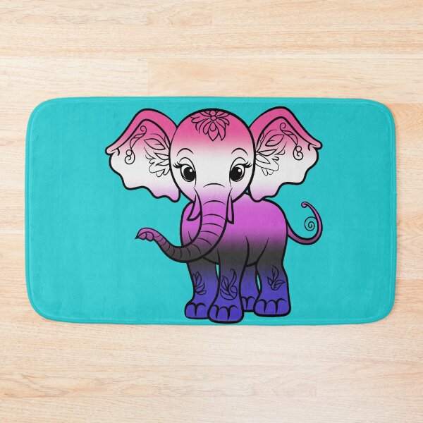 Item preview, Cute Elephant Genderfluid Pride Flag, Kawaii Elephant Genderfluid Design  designed and sold by Travelslightly.