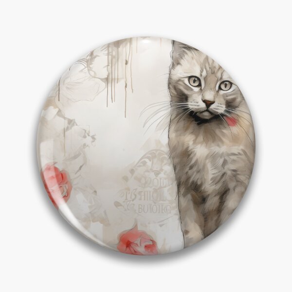 Artikelvorschau, Cat and roses washed out background entworfen und verkauft von CircusValley.