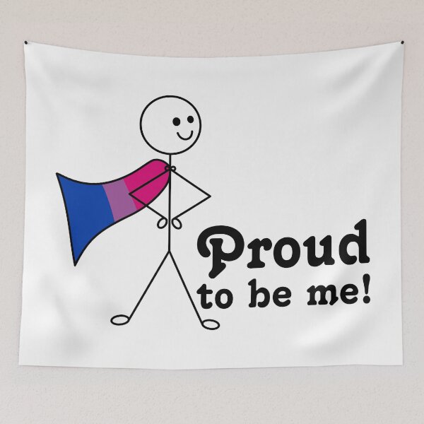 Item preview, Proud to Be Me Bi (Bisexual) Pride Super Hero designed and sold by JoyfulJen.
